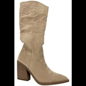 YoKi Women's Muriel-09 Knee High Boots Beige - Medium